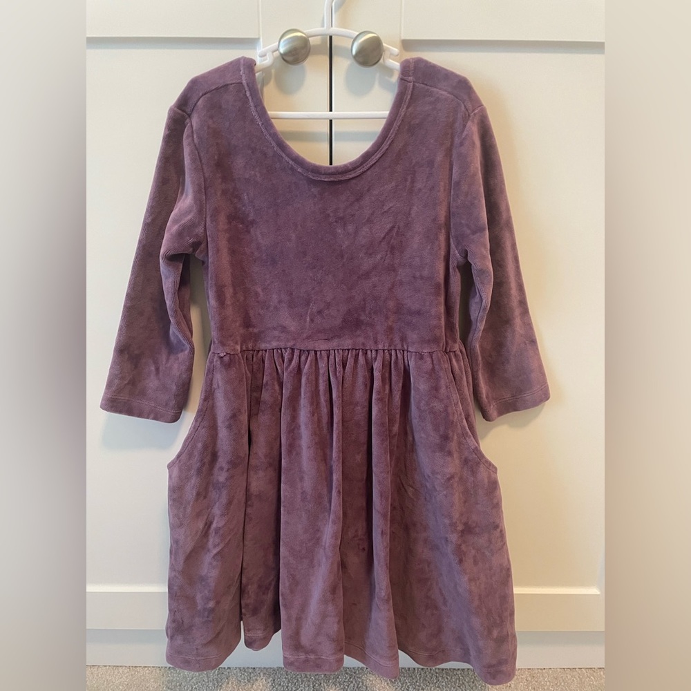 Ruffle Butts purple velvet dress